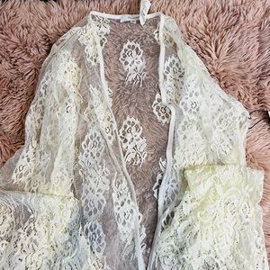 Swimsuit/lingerie cover up, can be worn as a Cardigan